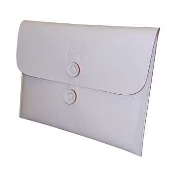 CONNEkT Gear Tablet Sleeve - White Faux Leather Design for up to 9in Screen - 01