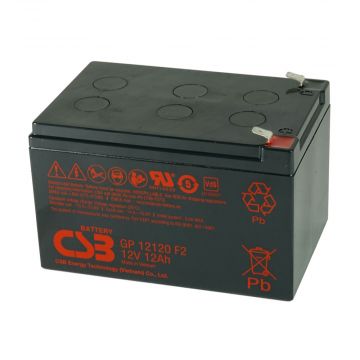 CSB GP12120F2 (12V 12Ah) General Purpose VRLA AGM Battery