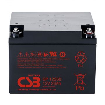 CSB GP12260I (12V 26Ah) General Purpose VRLA AGM Battery