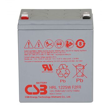 CSB HRL1225W (12V 5Ah) High-Rate & Long-Life VRLA AGM Battery
