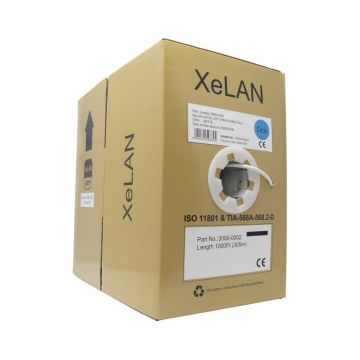 XeLAN 3000-0002 CAT5e UTP 4 Pair Cable DCA 305m Box - White LSOH - 01
