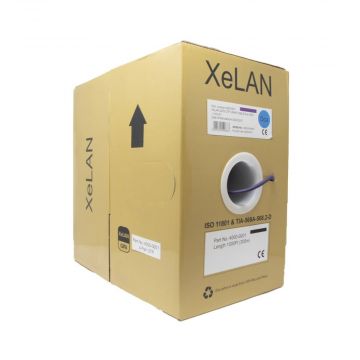 XeLAN 4000-0001 CAT6 UTP 4 Pair Cable DCA 305m Box - Violet LSOH - 01