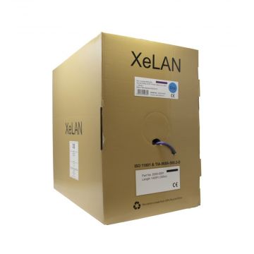 XeLAN 5000-0001 CAT6a U/FTP 4 Pair Cable DCA 305m Box - Violet LSOH - 01