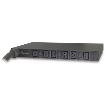 APC AP7516 Rack PDU, Basic, 1U, 14.4kW, 208V, (6) C19