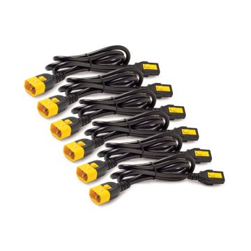 APC AP8702S-WW Power Cord Kit (6 ea), Locking, C13 to C14, 0.6m - 01