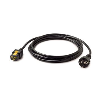 APC AP8755 Power Cord, Locking C19 to CEE/7 Schuko, 3.0m