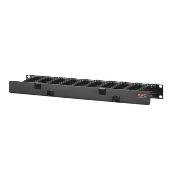APC AR8602A Horizontal Cable Manager, 1U x 4in Deep, Single-Sided w/ Cover
