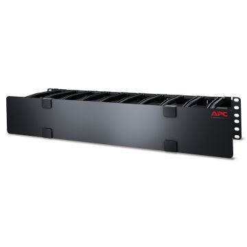 APC AR8603A 2U Horizontal Cable Manager, 6in Fingers Top, Bottom Tie Down