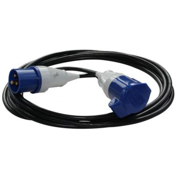 16 Amp Commando Socket & Plug Extension Cord, UK Made, 1m
