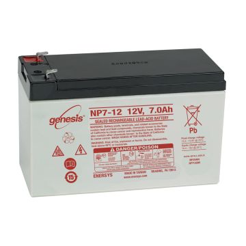 EnerSys Genesis NP7-12 (12V 7Ah) General Use AGM VRLA Battery - 01