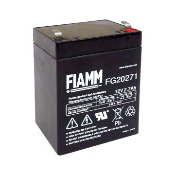 FIAMM FG20271 General Purpose (5-Year) VRLA Battery (12V 2.7Ah)