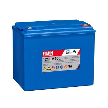 FIAMM 12SLA50L (12V 50Ah) Very Long-Life, Top Terminal AGM Battery