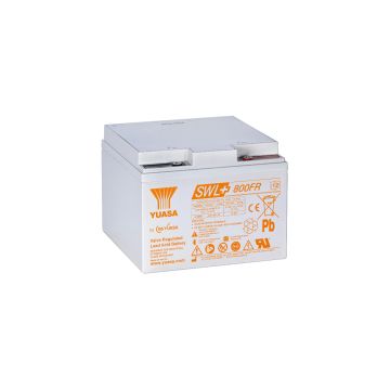 Yuasa SWL+800FR (12V 25Ah) Very Long Life Hybrid VRLA Battery