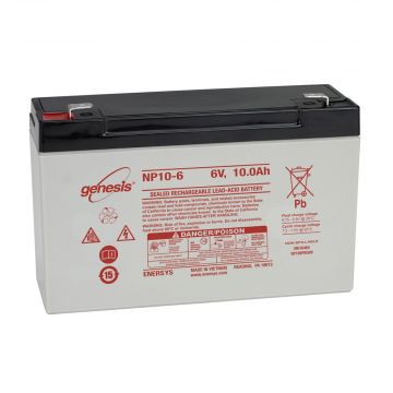EnerSys Genesis NP10-6FR (6V 10Ah) General Use AGM VRLA Battery - 01