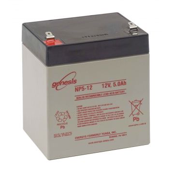 EnerSys Genesis NP5-12 (12V 5Ah) General Use AGM VRLA Battery - 01