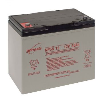 EnerSys Genesis NP55-12FR (12V 55Ah) General Use AGM VRLA Battery - 01