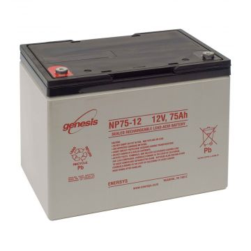 EnerSys Genesis NP75-12FR (12V 75Ah) General Use AGM VRLA Battery - 01