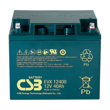 CSB EVX12400I (12V 40Ah) Electric Vehicle X VRLA AGM Battery