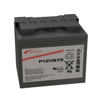 Exide Sprinter P12V875 (12V 41Ah) VRLA AGM Battery UL 94-V0