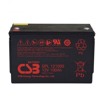 CSB GPL121000 (12V 100Ah) General Purpose & Long-Life VRLA AGM Battery