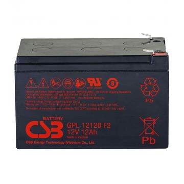 CSB GPL12120F2 (12V 12Ah) General Purpose & Long-Life VRLA AGM Battery