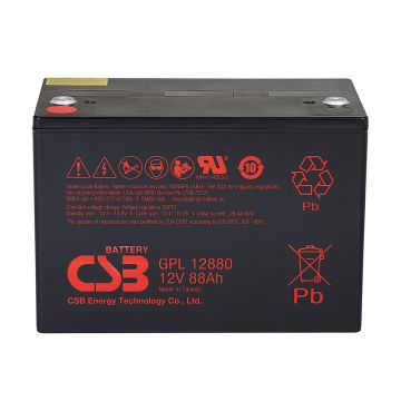 CSB GPL12880 (12V 88Ah) General Purpose & Long-Life VRLA AGM Battery
