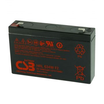 CSB HRL634W (6V 7Ah) High-Rate & Long-Life VRLA AGM Battery