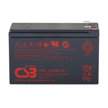 CSB UPS12580-7F2 (12V 10Ah) UPS VRLA AGM Battery