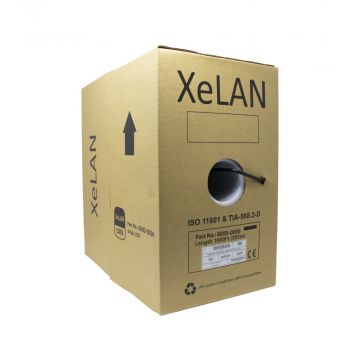 XeLAN 4000-0004 CAT6 UTP External 4 Pair Cable 305m Box - Black - 01