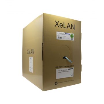 XeLAN 5000-0002 CAT6a U/FTP 4 Pair Cable CCA 305m Box - Blue - 01