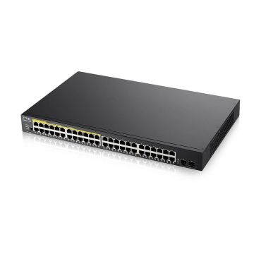 Zyxel GS1900-48HPv2 48-Port GbE Smart Managed PoE Switch with GbE Uplink & 2 x 1Gbps SFP Ports (170W) - 01