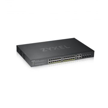 Zyxel GS1920-24HPv2 28-Port GbE Smart Managed PoE+ Switch Smart with 4x Gigabit RJ-45/SFP Combo Ports (375W) - 01