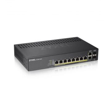 Zyxel GS1920-8HPv2 10-Port GbE Smart Managed PoE+ Switch Smart with 2x Gigabit RJ-45/SFP Combo Ports (130W) - 01