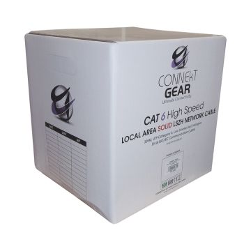 CONNEkT Gear 305m Solid CAT6 UTP LS0H Network Cable Drum 23-AWG - Grey - 01