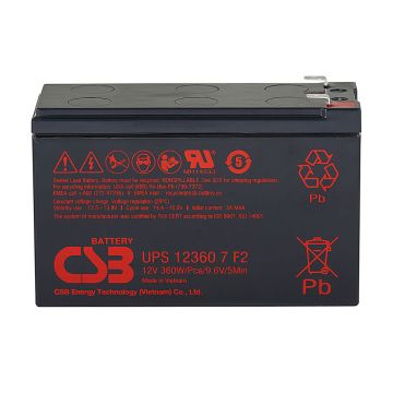 CSB UPS12360-7F2 (12V 7Ah) UPS VRLA AGM Battery