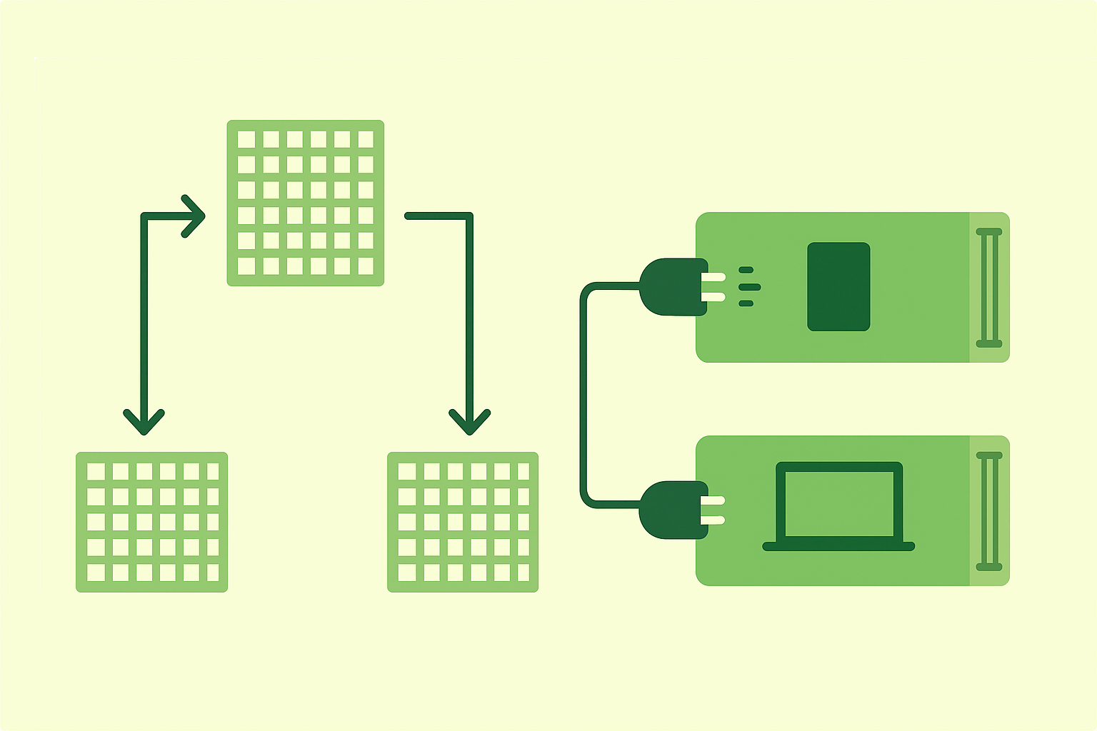 Diagram to depict backup of energy.